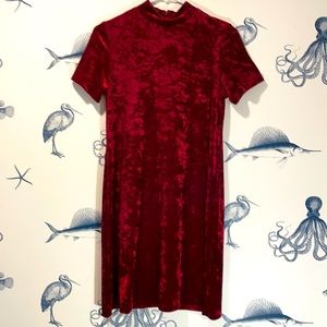Red Velvet A-line Shift Dress